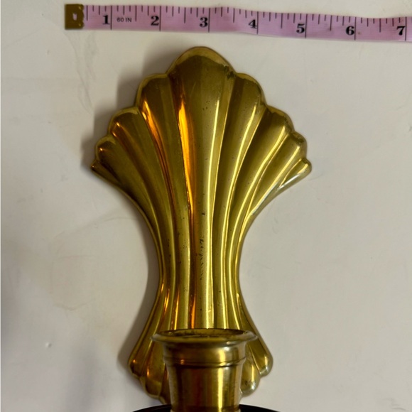2 PartyLite Vintage Hollywood Regency Art Deco brass wall sconces. - Picture 3 of 6